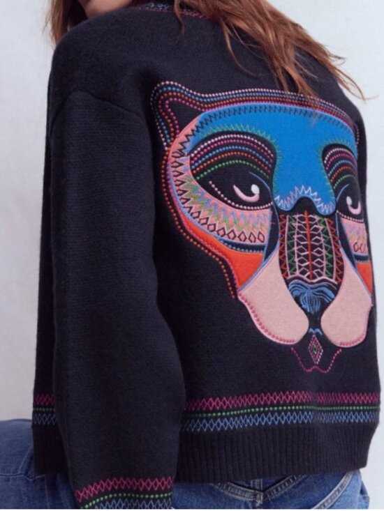 Boden Sweaters - NWT Boden Abi Jacquard Cardigan Navy Blue Size S